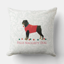 Rottweiler Feliz Naughty Dog Christmas Design