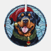 Rottweiler Festgläserweihe Ornament Aus Glas (Rückseite)