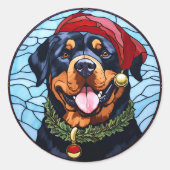 Rottweiler Festgläserweihe Runder Aufkleber (Vorderseite)