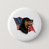 Rottweiler-Flagge Button (Vorderseite)