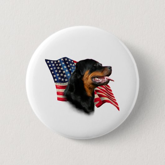 Rottweiler-Flagge Button (Vorderseite)