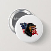 Rottweiler-Flagge Button (Vorne & Hinten)