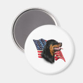 Rottweiler-Flagge Magnet (Vorderseite/Rückseite)