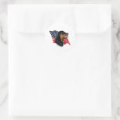Rottweiler-Flagge Runder Aufkleber (Tasche)