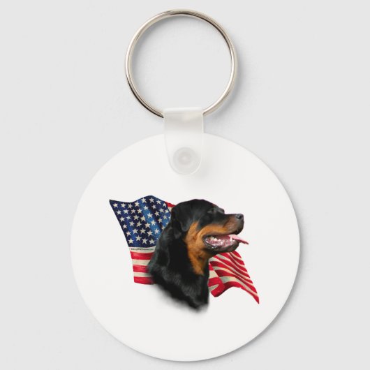 Rottweiler-Flagge Schlüsselanhänger (Vorderseite)