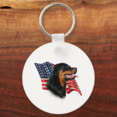 Rottweiler-Flagge Schlüsselanhänger (Vorderseite)