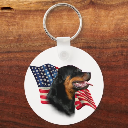 Rottweiler-Flagge Schlüsselanhänger (Vorderseite)