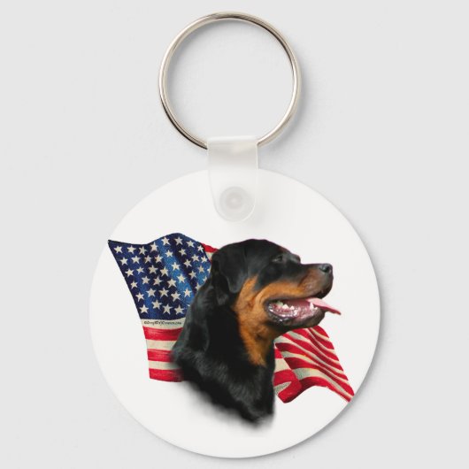 Rottweiler-Flagge Schlüsselanhänger (Rückseite)