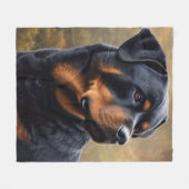 Rottweiler Fleecedecke (Vorderseite (Horizontal))