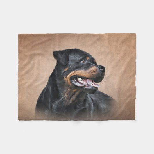 Rottweiler Fleecedecke (Vorderseite (Horizontal))