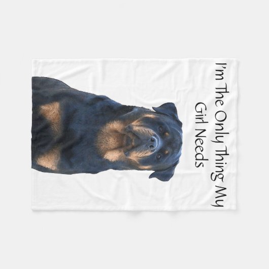Rottweiler Fleecedecke (Vorderseite (Horizontal))