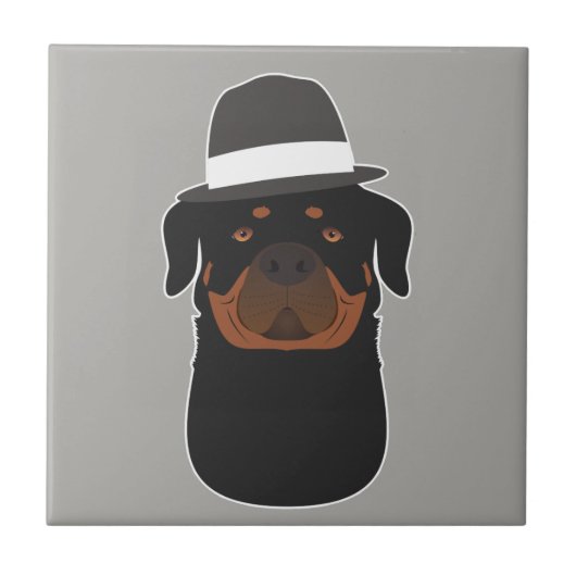 Rottweiler Fliese (Vorderseite)