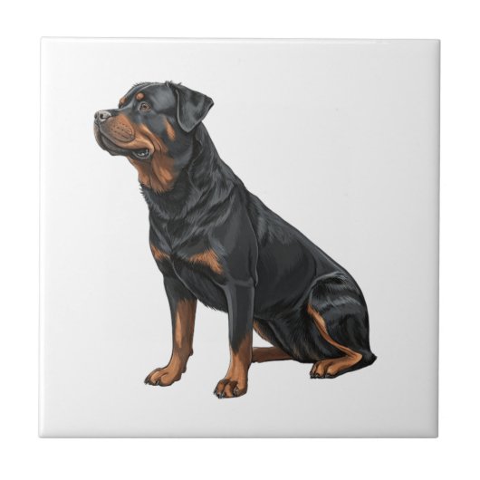 Rottweiler Fliese (Vorderseite)