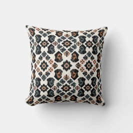 Rottweiler Floral Geometric Pattern Kissen