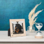 Rottweiler Foto Memorial Angel Wings Paw Prints Fotoplatte (InSitu)