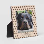 Rottweiler Foto Name Pet Memorial Keepake hinzufüg Fotoplatte (Vorderseite)