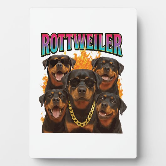 Rottweiler Fotoplatte (Vorderseite)
