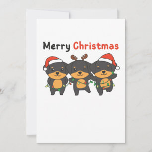 Rottweiler Frohe Weihnachten Niedliche Hunde