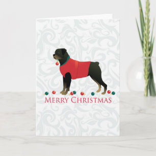 Rottweiler Frohe Weihnachtsdesign Feiertagskarte