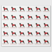 Rottweiler Frohe Weihnachtsdesign Geschenkpapier (Flach)