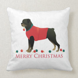 Rottweiler Frohe Weihnachtsdesign Kissen