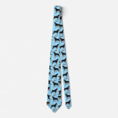 Rottweiler Fun Rotties Paw Print Neck Tie Krawatte (Vorderseite)