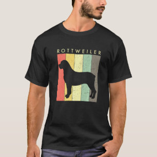 Rottweiler Für Hund Retro Vintage Stil T-Shirt