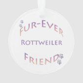 Rottweiler Furever Friend Ornament (Rückseite)