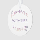 Rottweiler Furever Friend Ornament (Vorderseite)