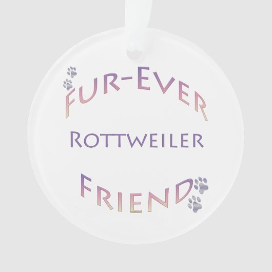 Rottweiler Furever Friend Ornament (Vorderseite)