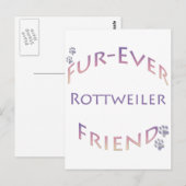Rottweiler Furever Friend Postkarte (Vorne/Hinten)