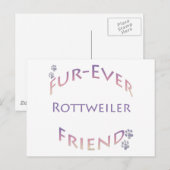 Rottweiler Furever Friend Postkarte (Vorne/Hinten)