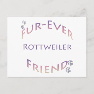 Rottweiler Furever Friend Postkarte