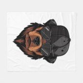 Rottweiler Gangster Fleecedecke (Vorderseite (Horizontal))
