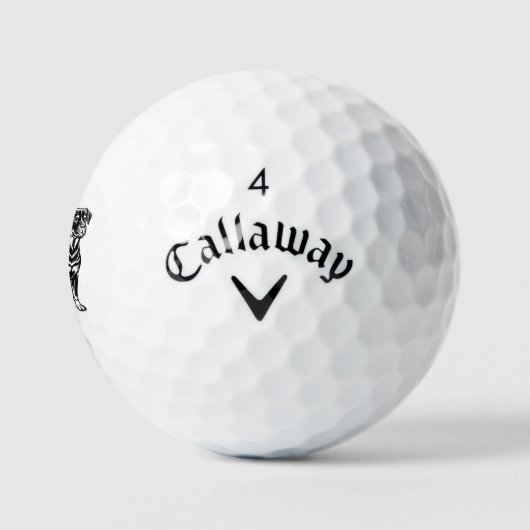 Rottweiler, Ganzkörper Golfball (Logo)
