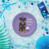 Rottweiler Geburtstag individuell anpassbar Pappteller (Party)