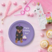 Rottweiler Geburtstag individuell anpassbar Pappteller (Party)