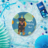 Rottweiler Geburtstag individuell anpassbar Pappteller (Party)