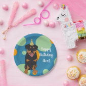 Rottweiler Geburtstag individuell anpassbar Pappteller (Party)