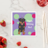 Rottweiler Geburtstag individuell anpassbar Serviette (Beispiel)
