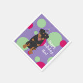 Rottweiler Geburtstag individuell anpassbar Serviette (Ecke)