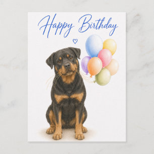 Rottweiler Geburtstag Postkarte