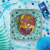 Rottweiler-Geburtstags-Teller Pappteller (Party)