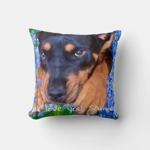 Rottweiler-Gedenkpillow - Umarmung Kissen