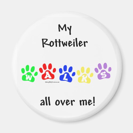 Rottweiler geht durch mich - Magnet (Vorne)