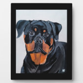 Rottweiler-Gemälde von Alfred Fox Fotoplatte (Vorderseite)