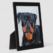 Rottweiler-Gemälde von Alfred Fox Fotoplatte (Seite)