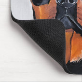 Rottweiler-Gemälde von Alfred Fox Mousepad (Ecke)