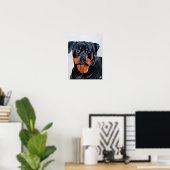 Rottweiler-Gemälde von Alfred Fox Poster (Heimbüro)