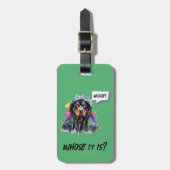 Rottweiler Gepäckanhänger (Vorderseite vertikal)